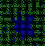 Visualisation of a maze, from Advent Of Code